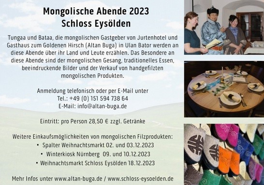 Mongolischer Abend 2023 Flyer back